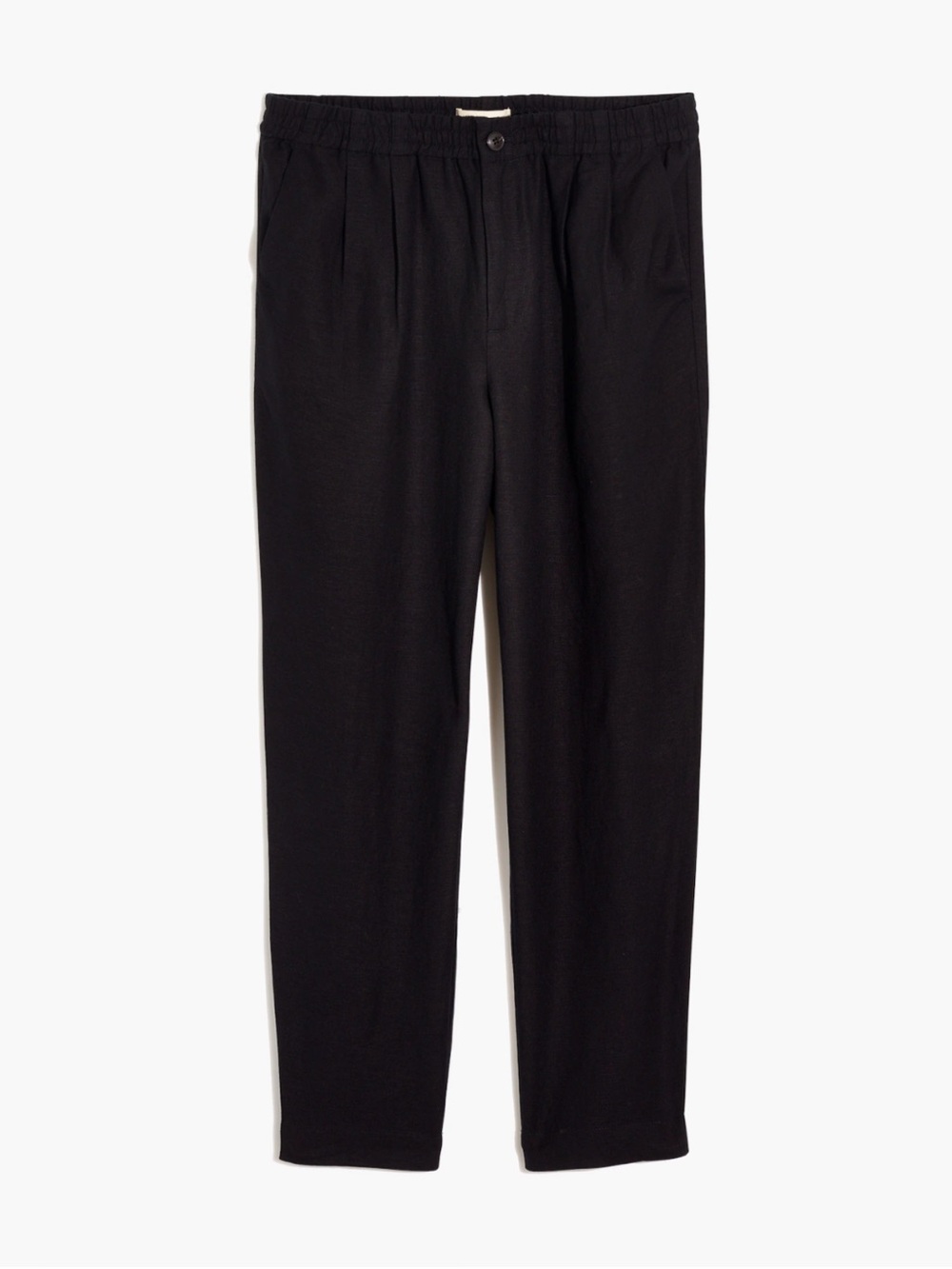 BLACK MADEWELL LINEN BLEND TRACK TROUSERS